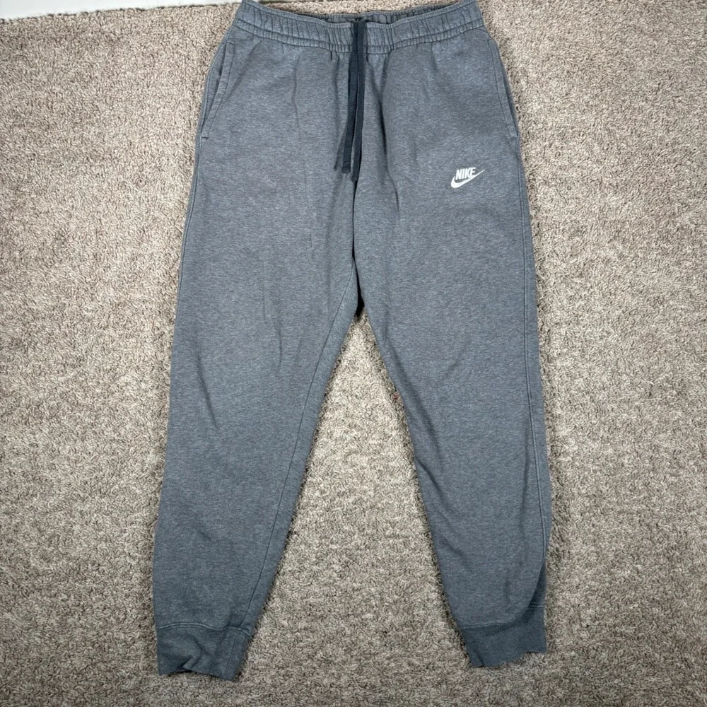 Nike Mens Sportswear Club Fleece Joggers Charcoal Grey BV2671-071 Size Medium‎
